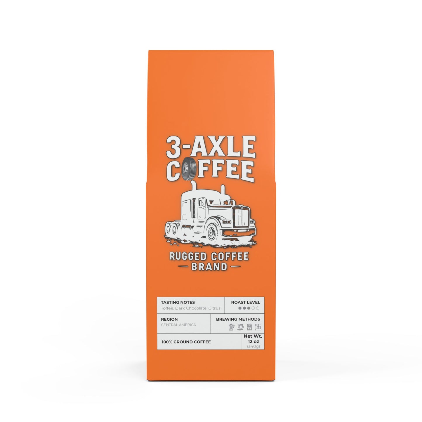 3-Axle Coffee (dark chocolate, citrus, medium roast)