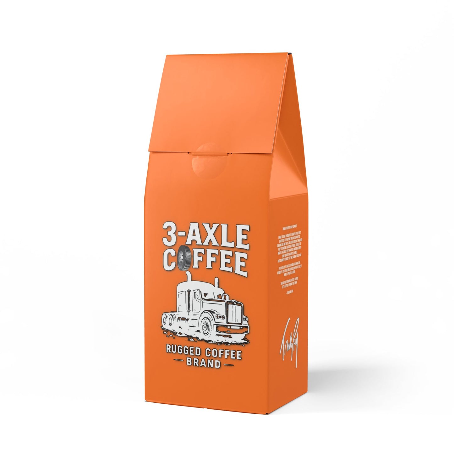 3-Axle Coffee (dark chocolate, citrus, medium roast)